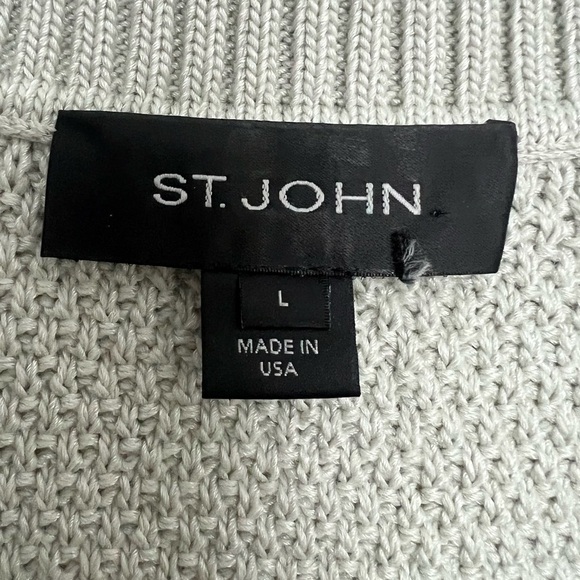 St. John Button Up Sage green Cardigan Size L - Picture 5 of 6
